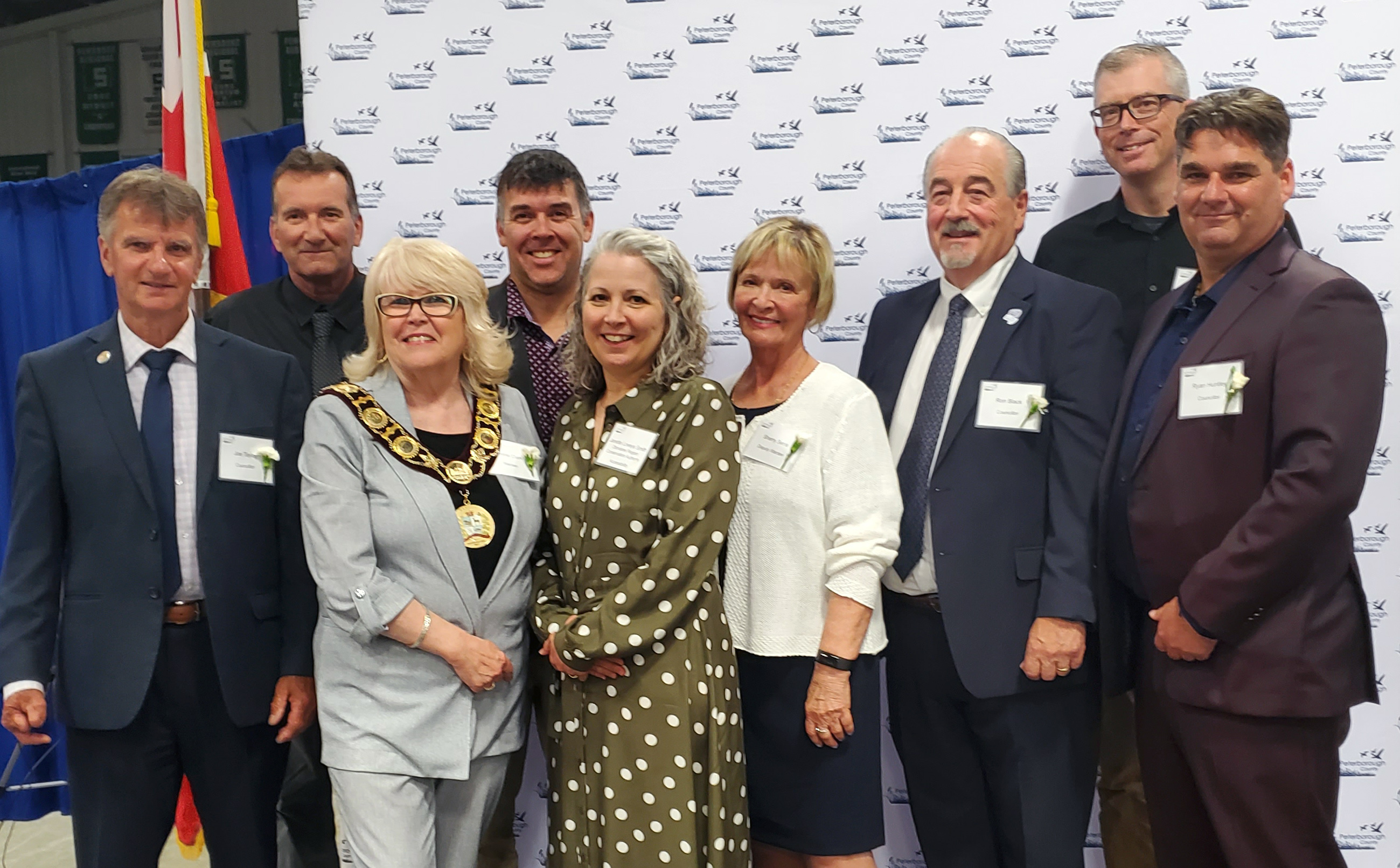 Board Members and Staff from Otonabee Conservation celebrate their Accessibility Recognition Award with the County of Peterborough Warden at the Peterborough County Community Recognition Awards on May 16th.